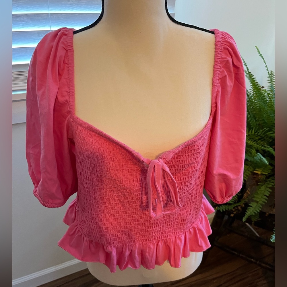 NWOT ASOS Design Square Neck Shirred Top